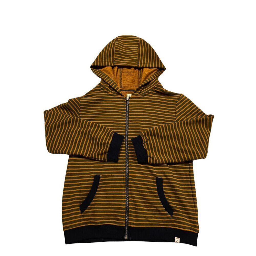 Me & Henry Boy's Brown and Gray Striped Jacket - Size 8/9Y - Like New!